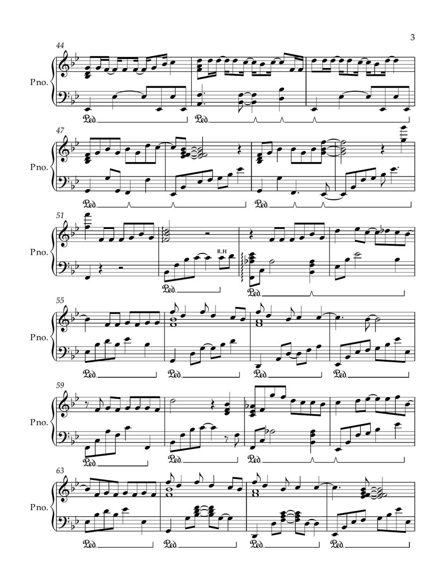 Hold Me Tight Piano Score - TharnType Series Piano Solo scores gallery preview page 3