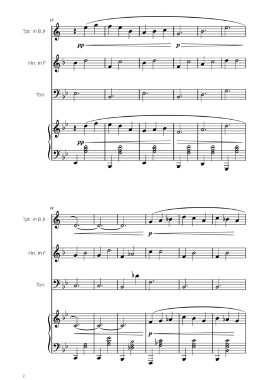 Gymnopedie No. 1 - Brass Trio Brass Trio scores gallery preview page 2