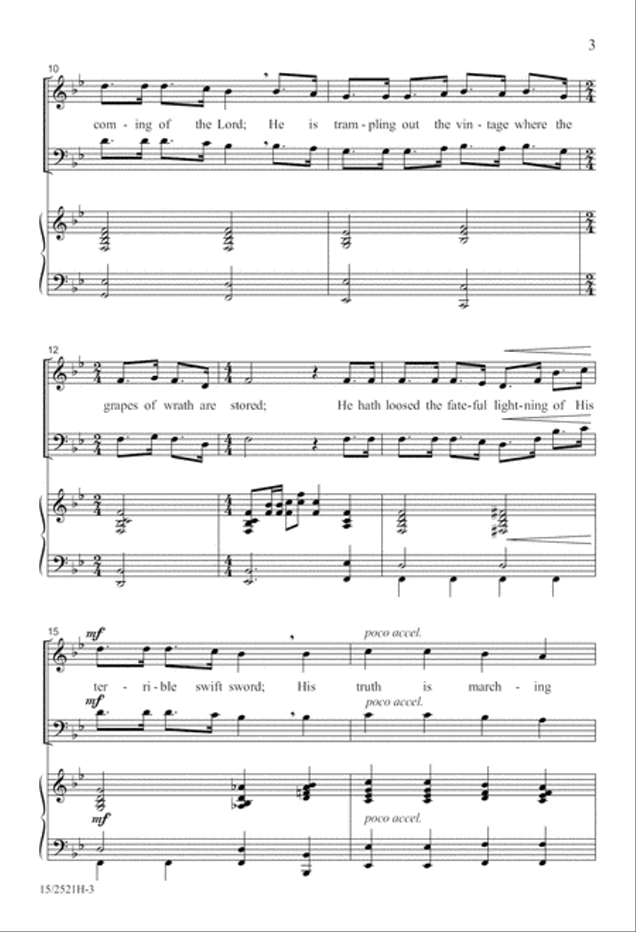 Battle Hymn of the Republic 4-Part scores gallery preview page 4