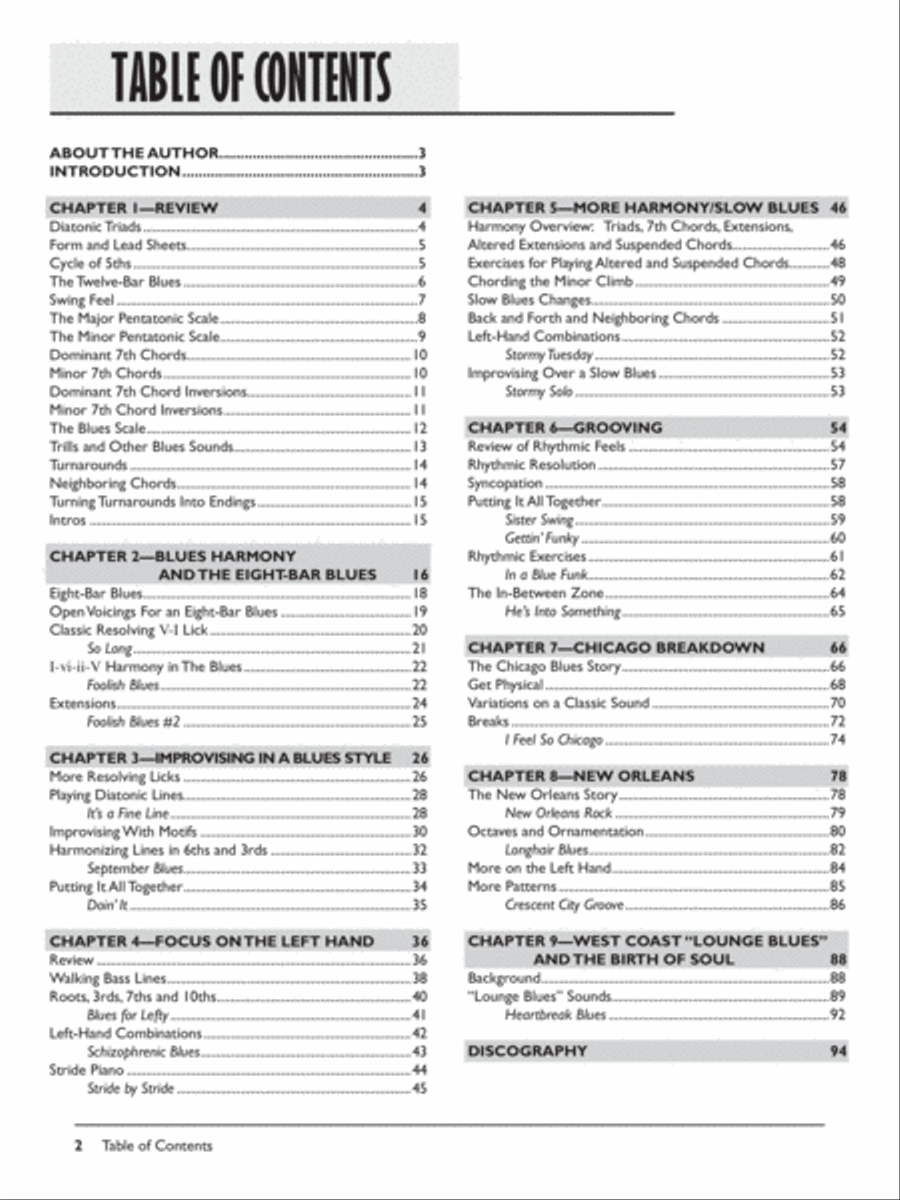 Complete Blues Keyboard Method Piano Method scores gallery preview page 2
