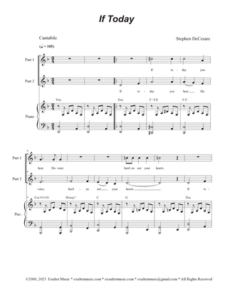 If Today (2-part choir) (Easy Choir Version)