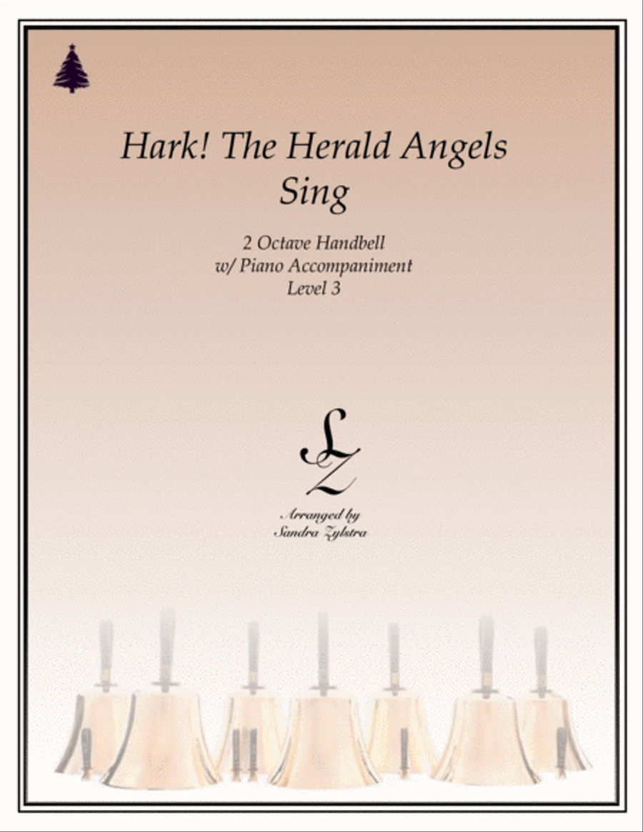 Hark! The Herald Angels Sing (2 octave handbells & piano accompaniment) 2-Octaves scores gallery preview page 1