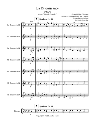 La Rejouissance (from "Heroic Music") (Eb) (Trumpet Septet, Timpani)
