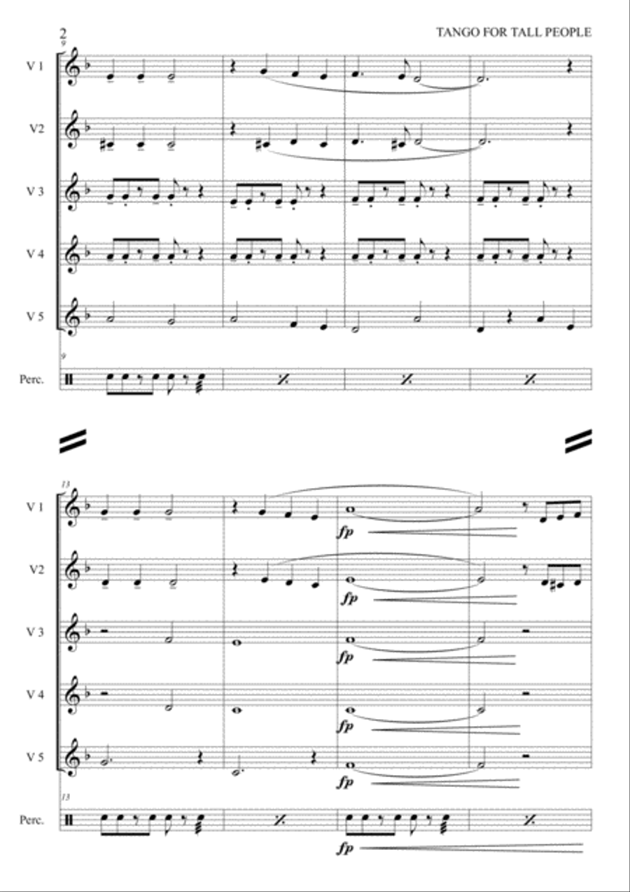 A Tango for tall people - Flexible band Concert Band scores gallery preview page 2