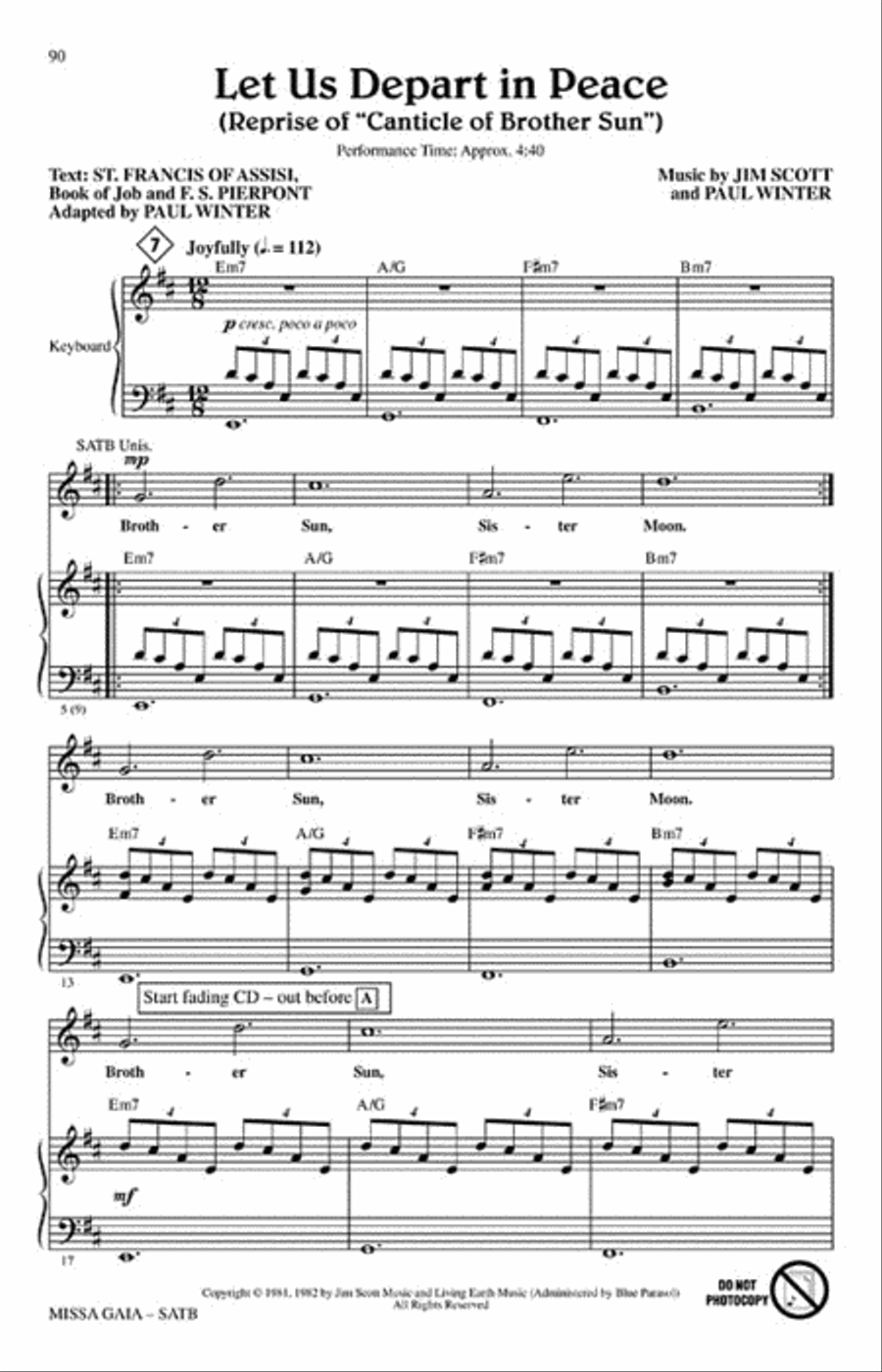 Missa Gaia (Earth Mass) 4-Part scores gallery preview page 8