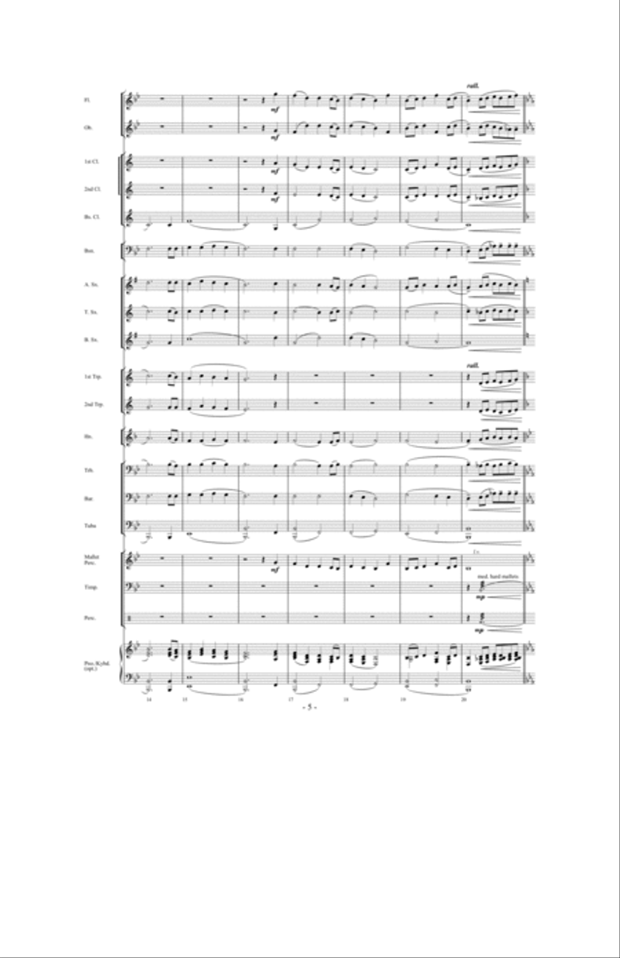 Olde English Hymn Concert Band scores gallery preview page 4
