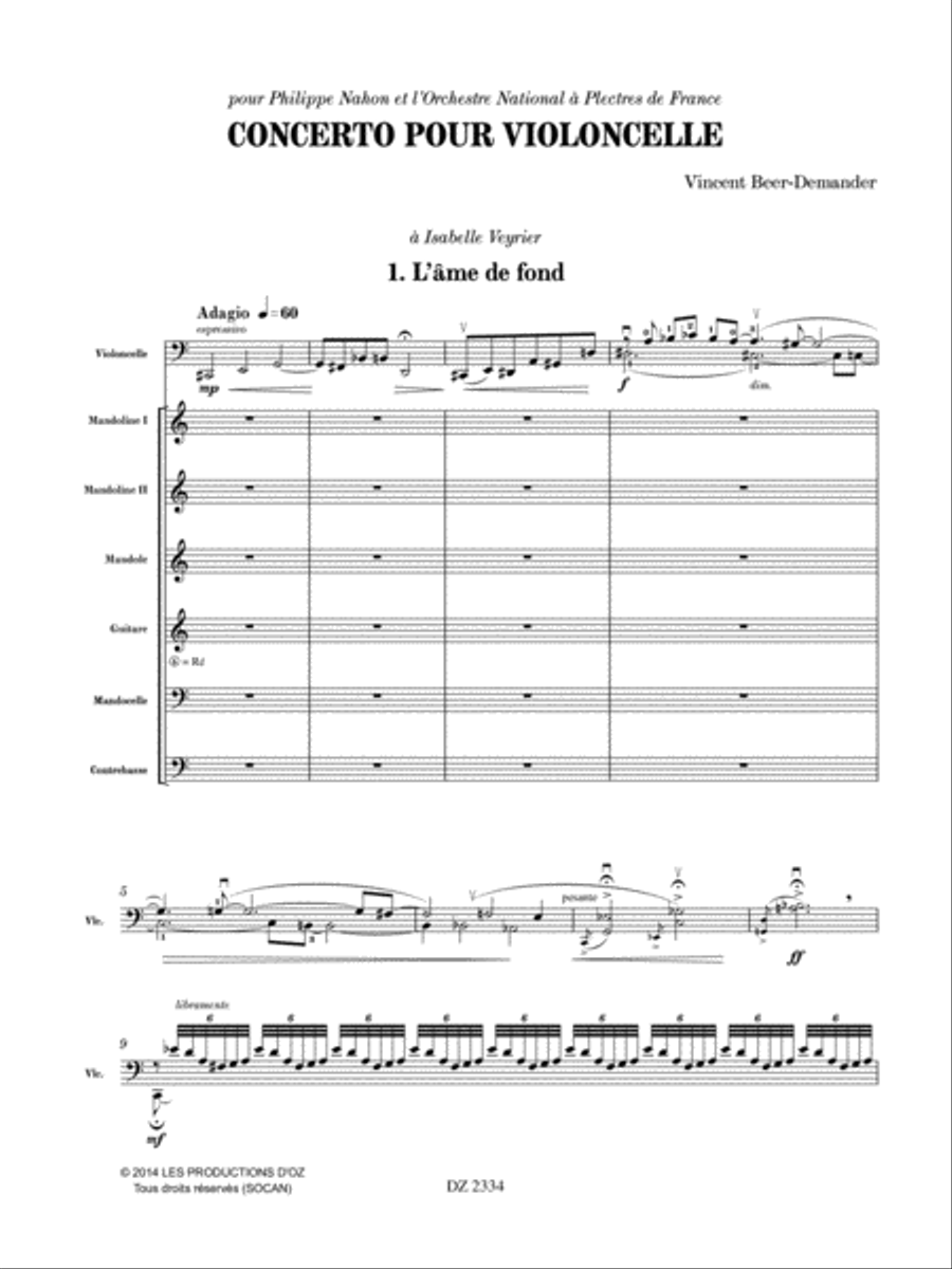 Concerto pour violoncelle Orchestra scores gallery preview page 5