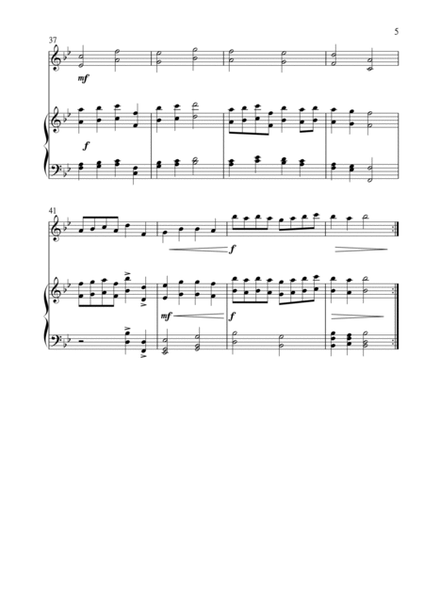 Christ the Lord is Risen Today (Jesus Christ is Risen Today) for Violin and Piano in Bb major. Inter image number null