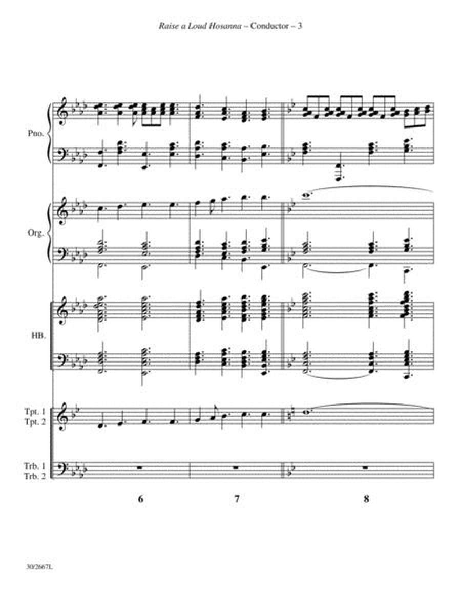 Raise a Loud Hosanna - Brass and Handbells Score and Parts image number null