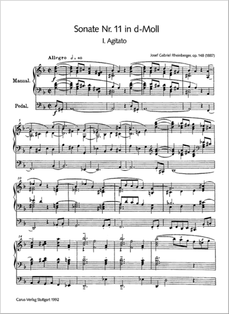 Organ Sonata No. 11 in D minor Organ scores gallery preview page 2