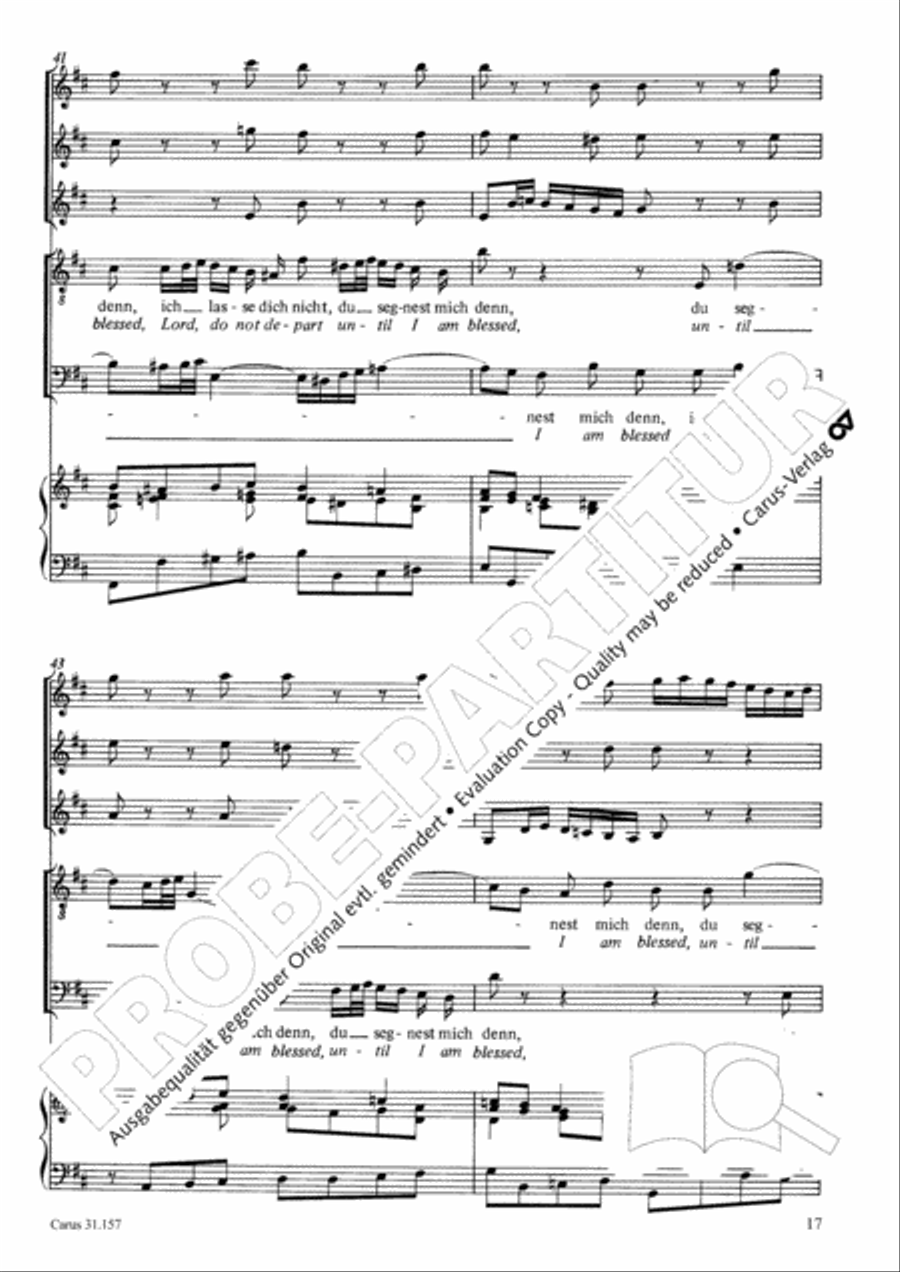 Lord, do not depart until I am blessed (Ich lasse dich nicht, du segnest mich denn) TB scores gallery preview page 18