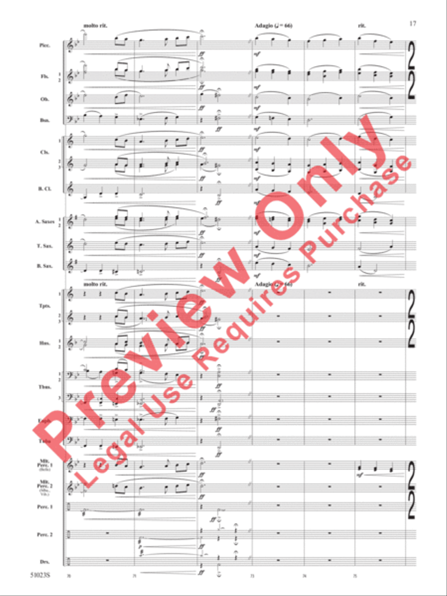 Walkin' Down Christmas Lane Concert Band scores gallery preview page 18