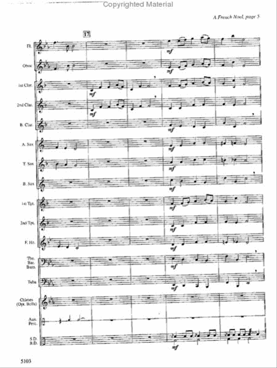 A French Noel Concert Band scores gallery preview page 5