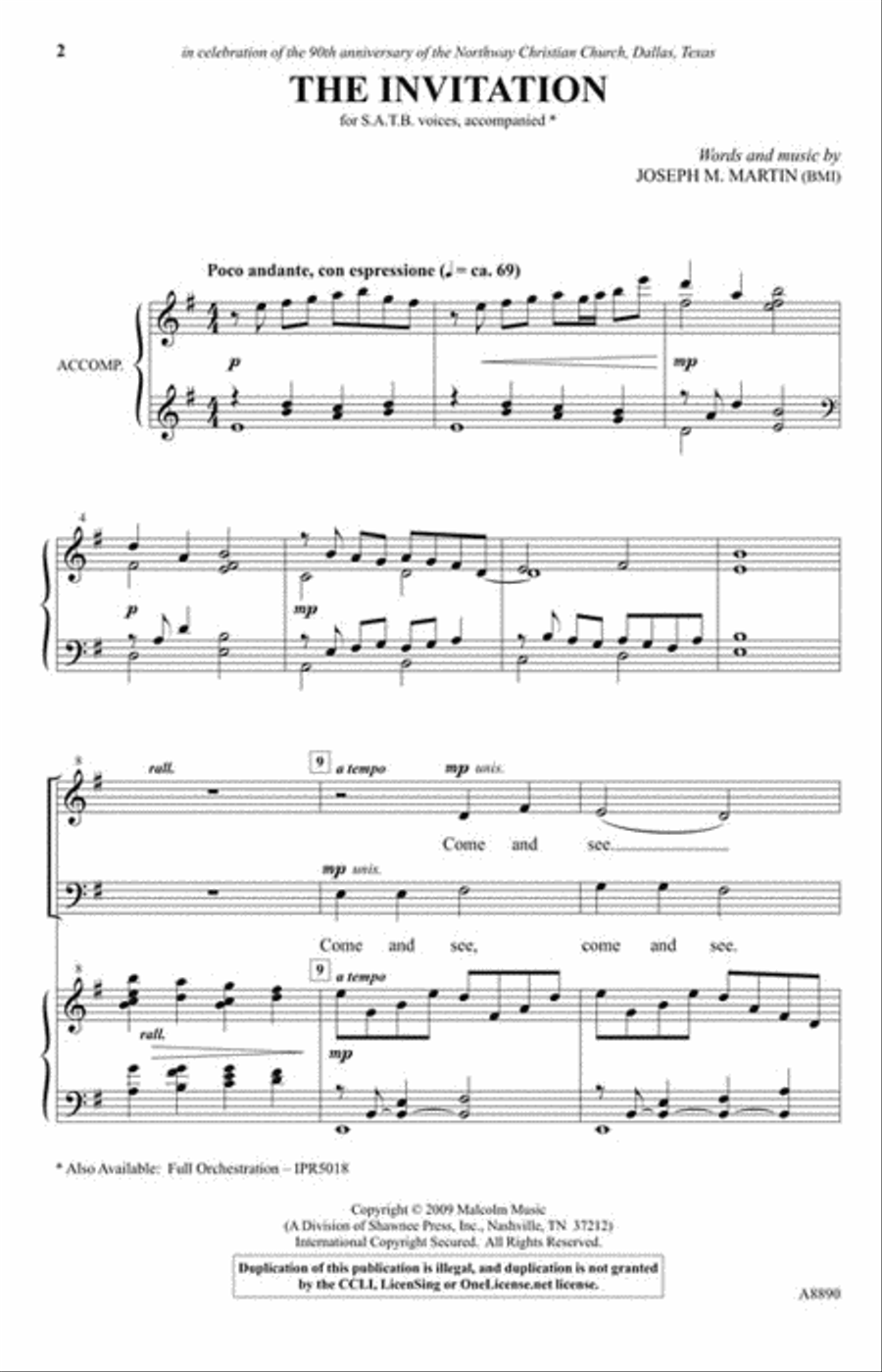 The Invitation Choir scores gallery preview page 2