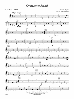 Book cover for Overture to Rienzi: E-flat Alto Clarinet