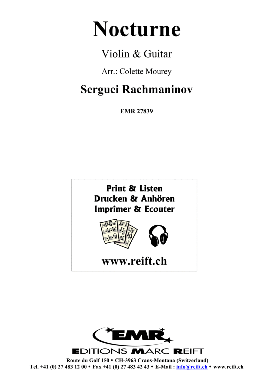 Nocturne Violin scores gallery preview page 1