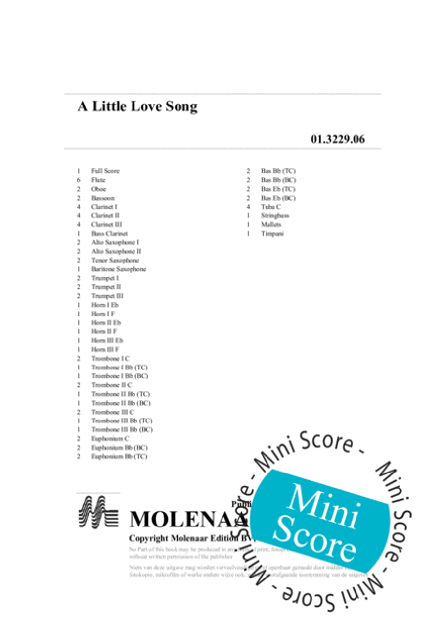 A Little Love Song Concert Band scores gallery preview page 4