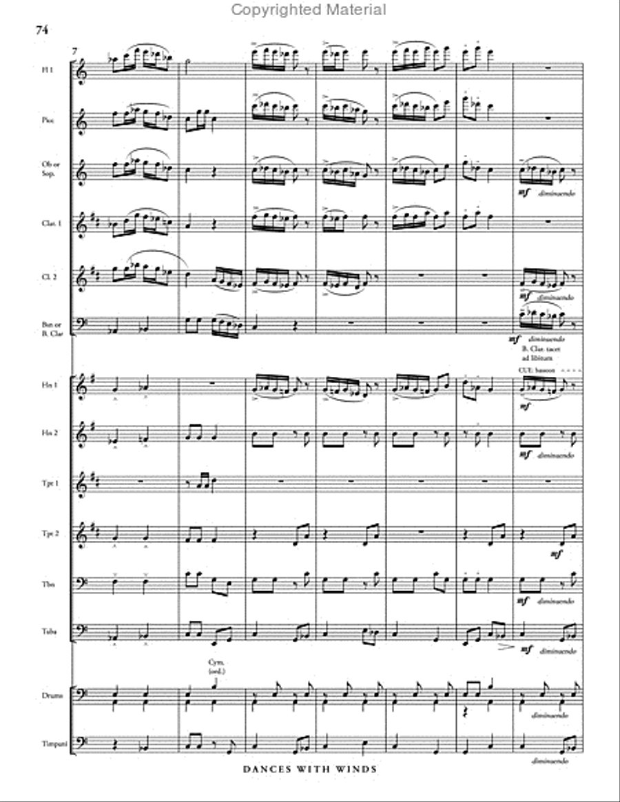 Dances with Winds Dances with Winds Concert Band scores gallery preview page 80