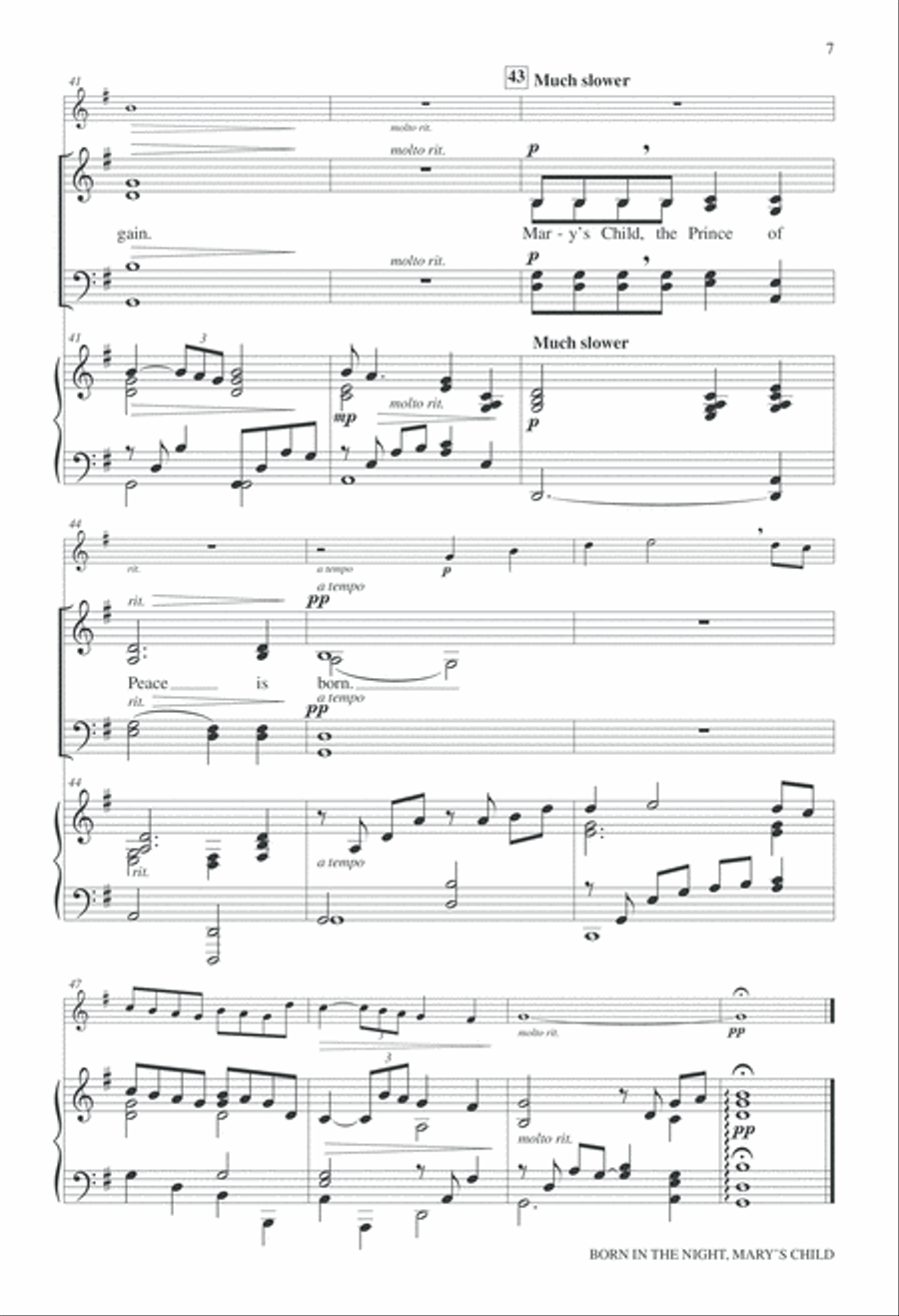 Born in the Night Mary's Child 4-Part scores gallery preview page 8