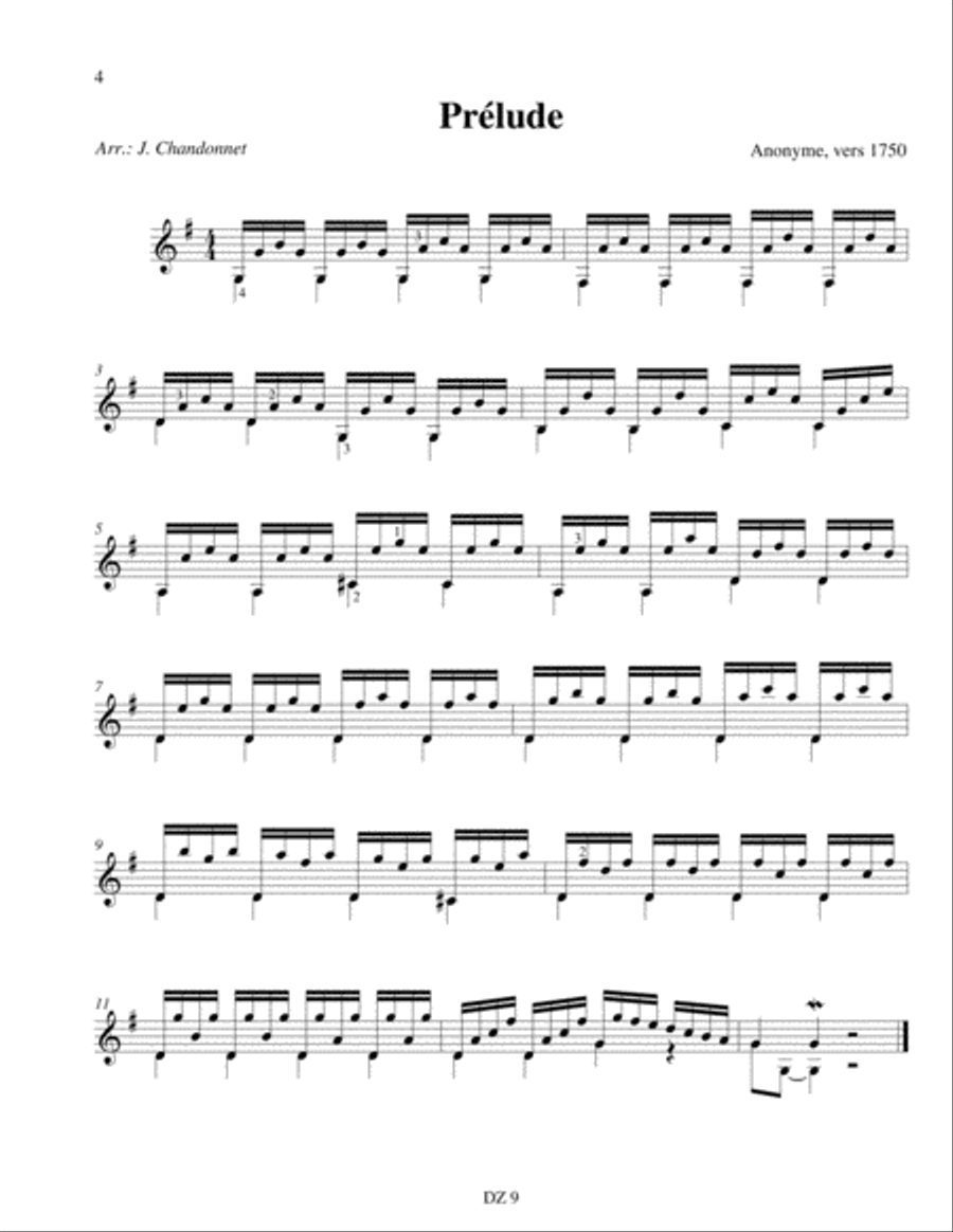 Musique baroque pour guitare seule Classical Guitar scores gallery preview page 4