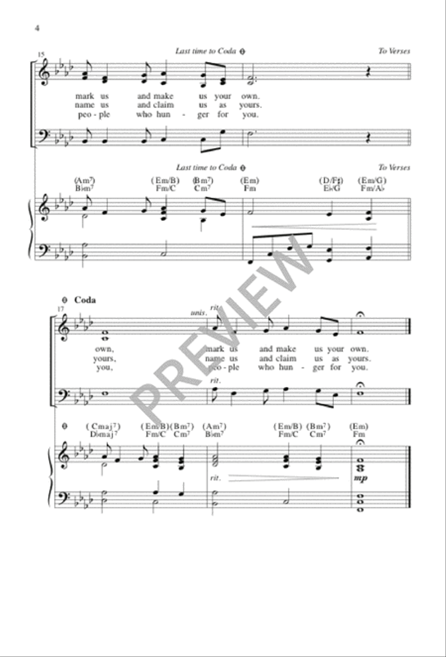 Merciful God: A Ritual Song for Lent 3-Part scores gallery preview page 4