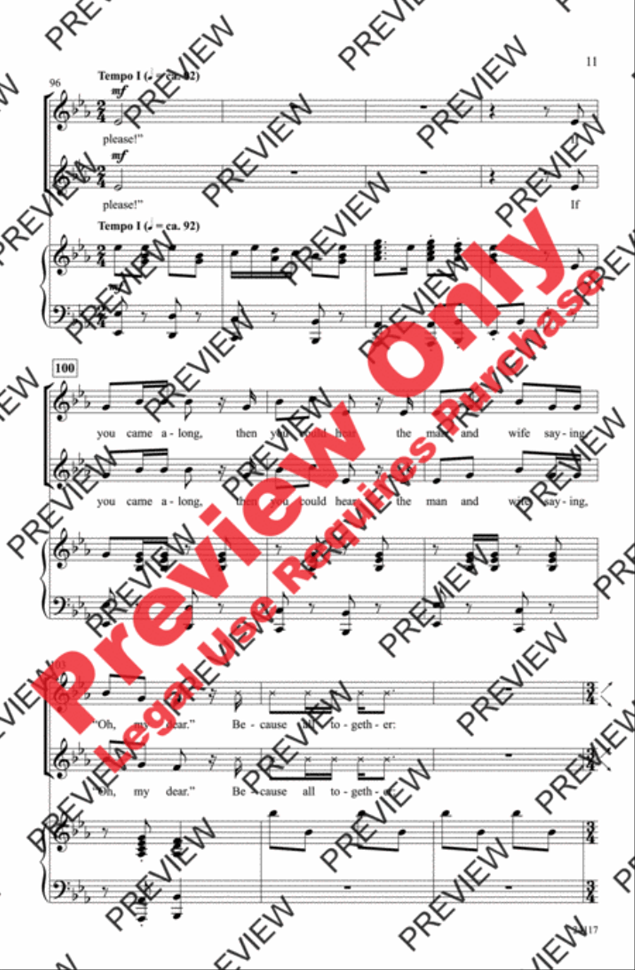 I Bought Me a Cat 2-Part scores gallery preview page 11