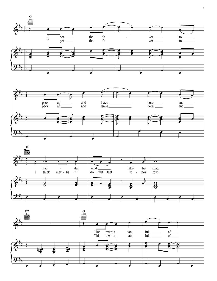 I Get The Fever Acoustic Guitar scores gallery preview page 3