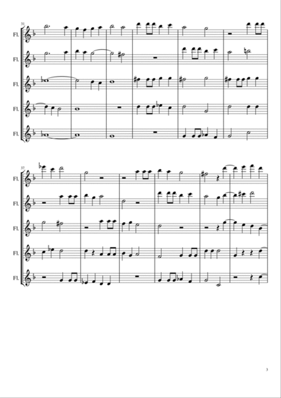 Voi bramate ben mio, Madrigali a 5 voci Woodwind Quintet scores gallery preview page 3