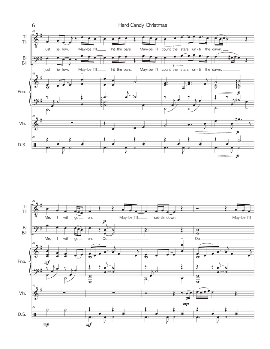 Hard Candy Christmas TTBB scores gallery preview page 6