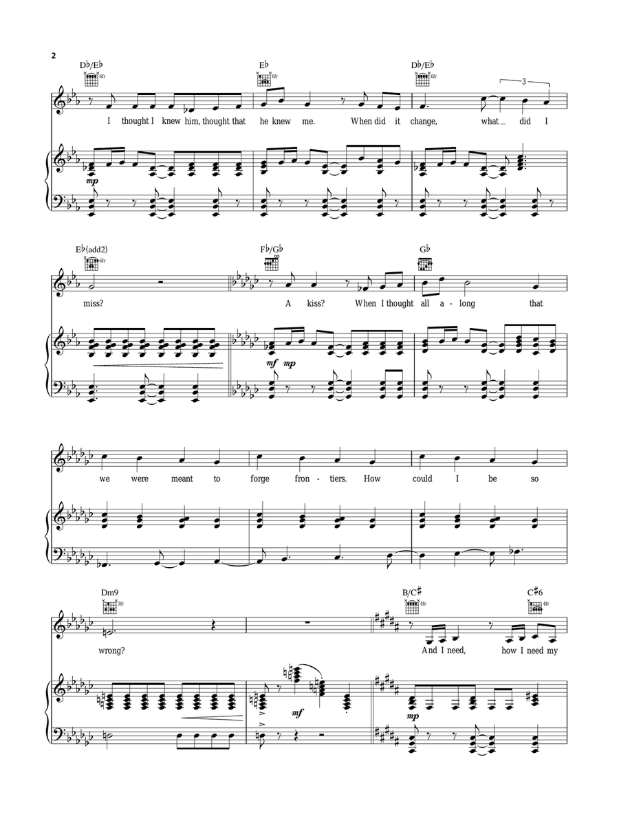 Astonishing (from Little Women - The Musical) Piano, Vocal, Guitar scores gallery preview page 2