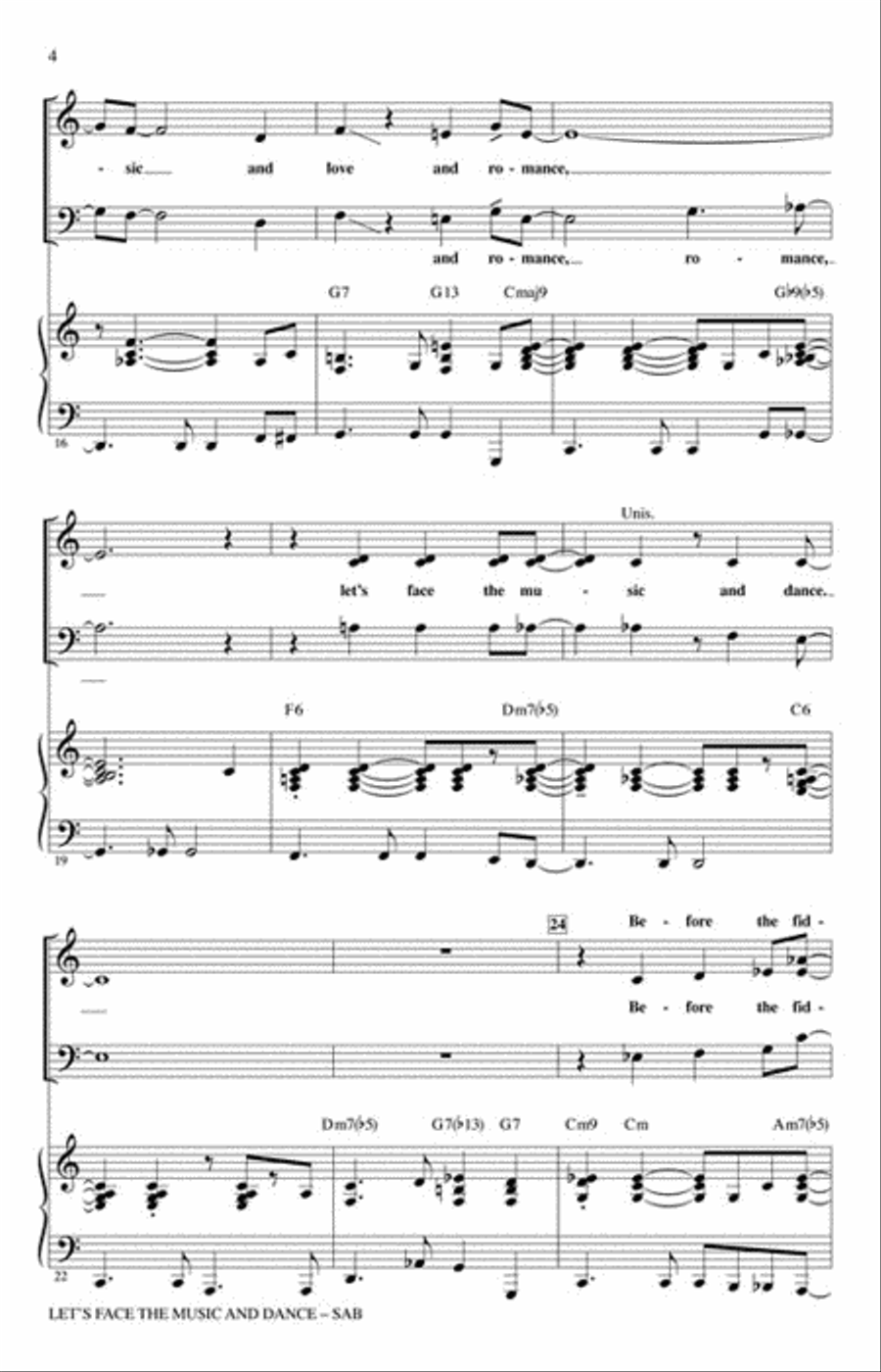 Let's Face the Music and Dance 3-Part scores gallery preview page 3