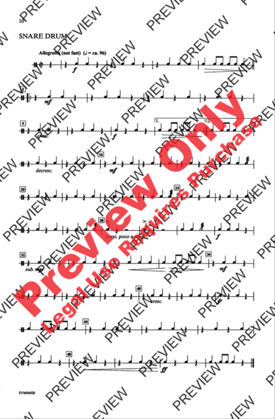 Parade of the Wooden Soldiers 4-Part scores gallery preview page 9