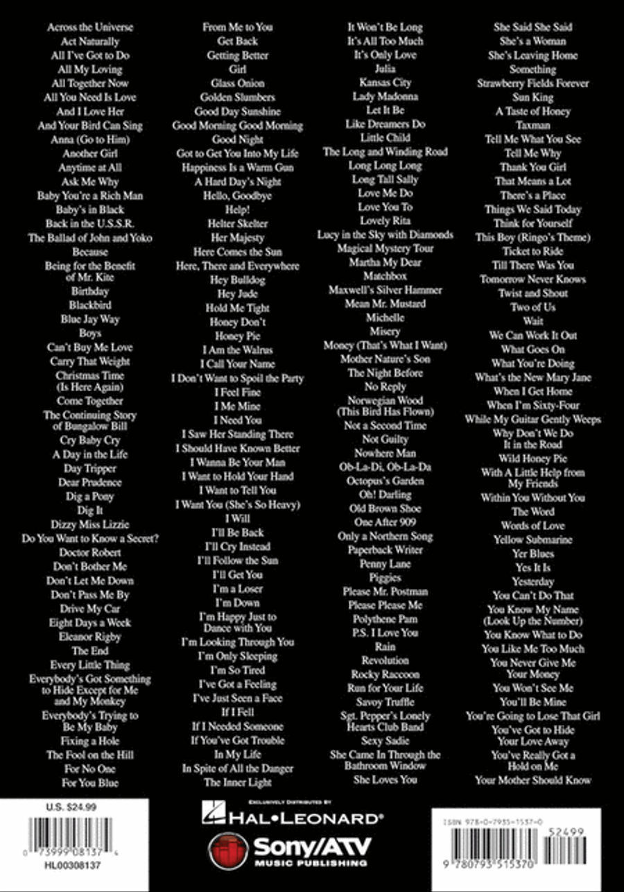 The Beatles Lyrics – 2nd Edition Collection / Songbook scores gallery preview page 6