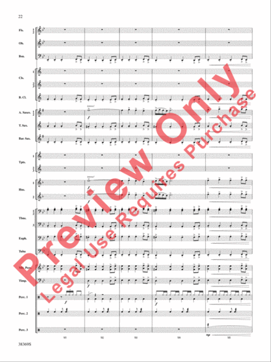 Man of La Mancha Concert Band scores gallery preview page 23