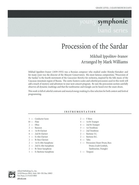 Procession of the Sardar: Score