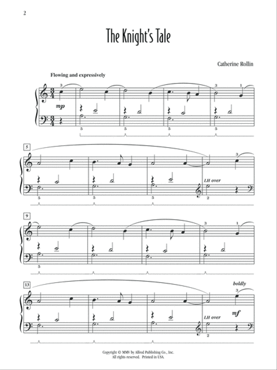 The Knight's Tale Easy Piano scores gallery preview page 2