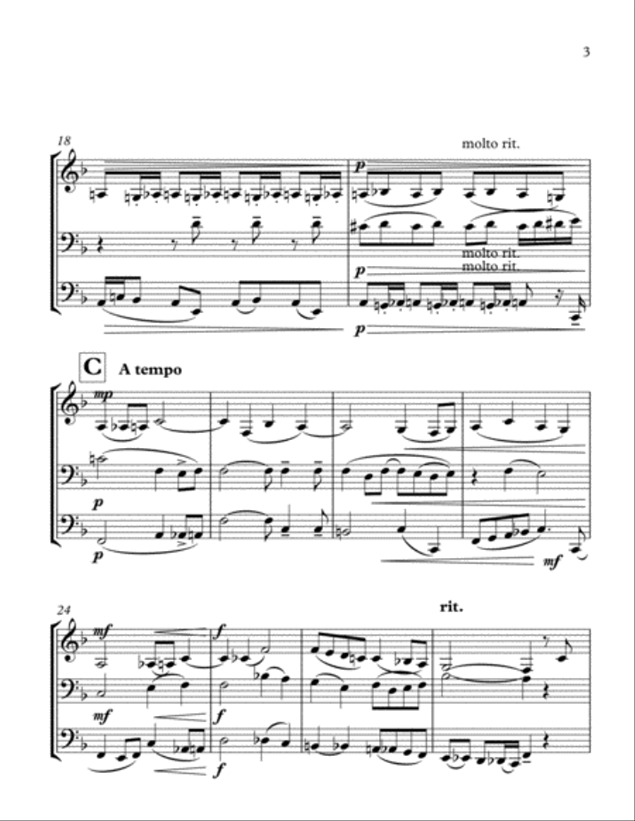 Terzetto Opus 74- Introduction by Antonin Dvořák Brass Ensemble scores gallery preview page 3