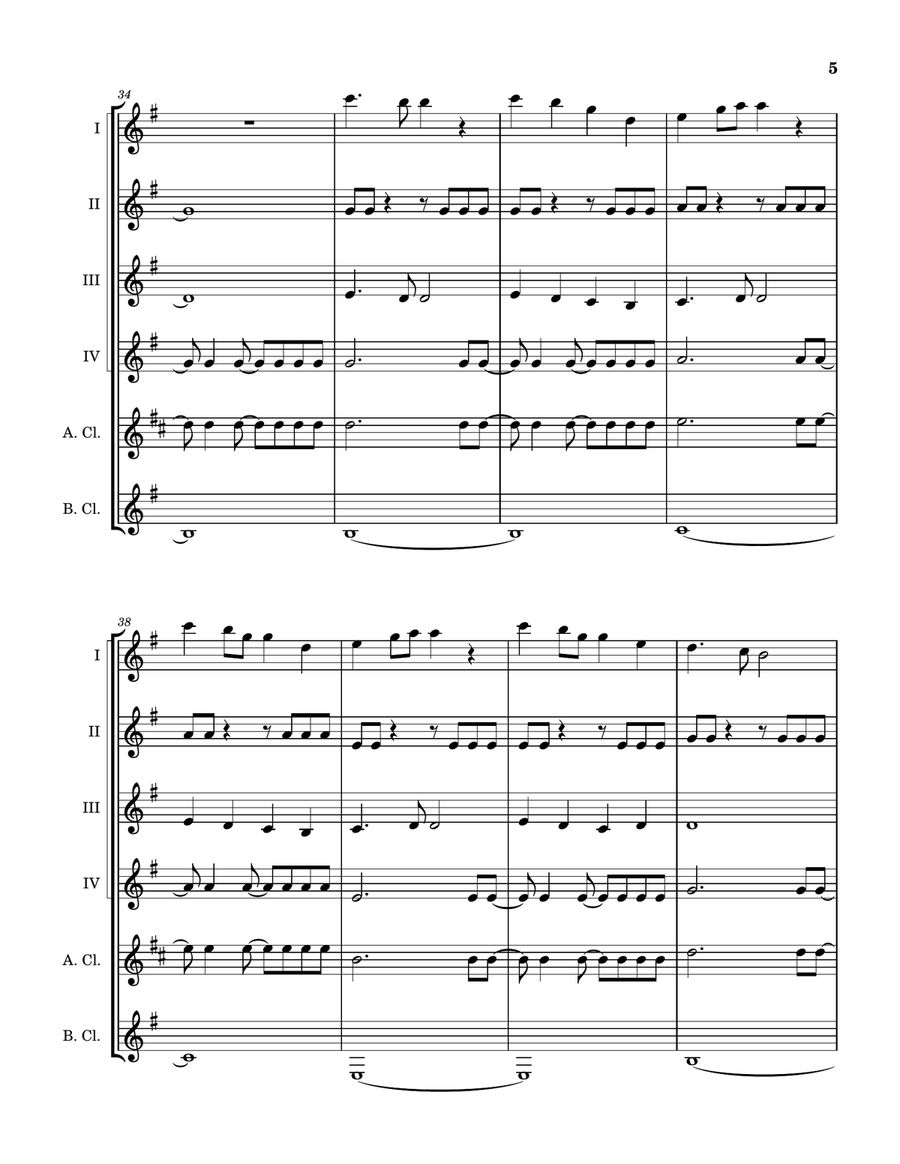 Red Wine Supernova Clarinet Quintet scores gallery preview page 6