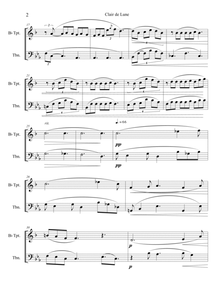 Clair de Lune (Trumpet and Trombone Duet) image number null