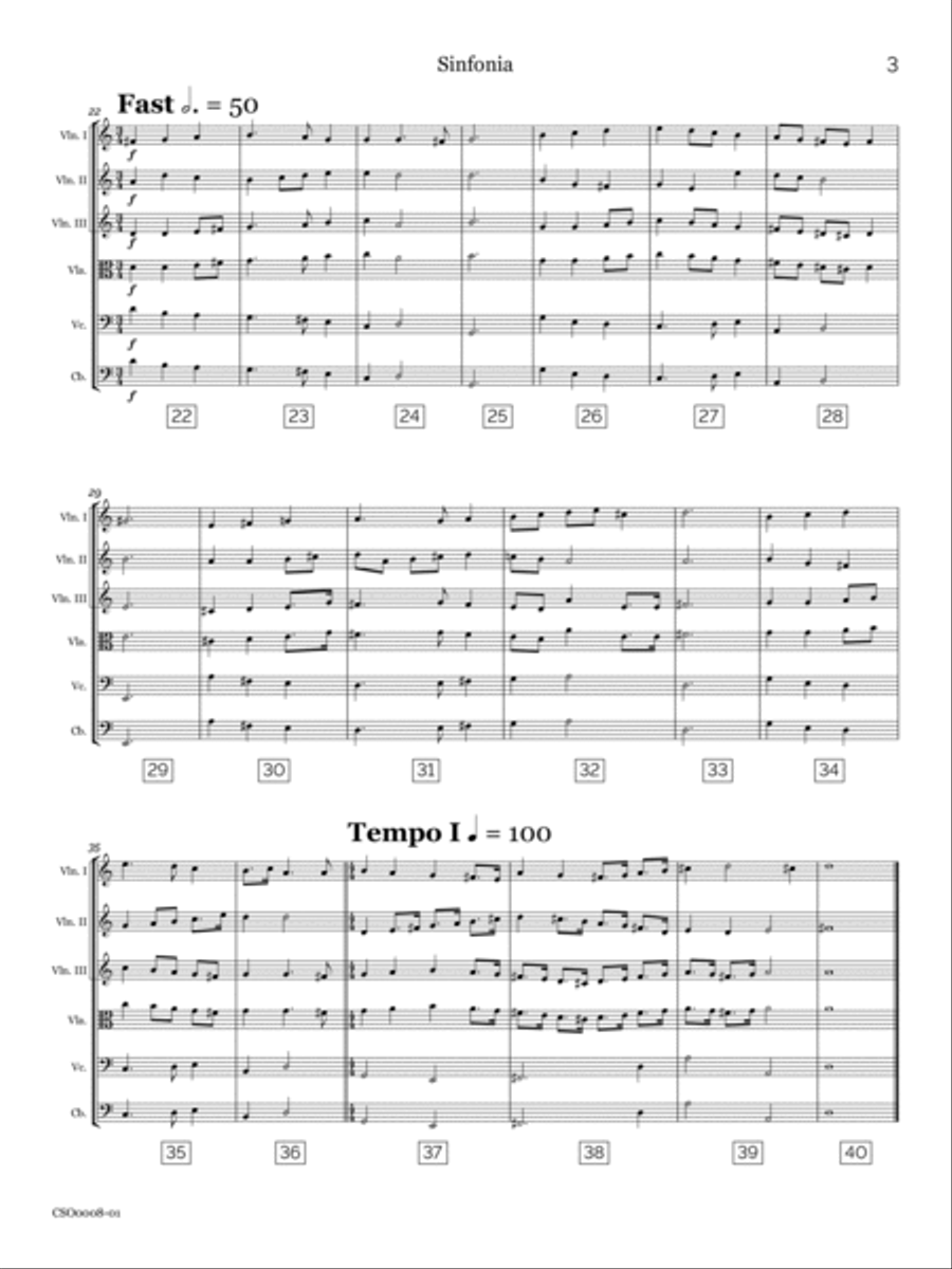 Sinfonia from La liberazione di Ruggiero String Orchestra scores gallery preview page 4
