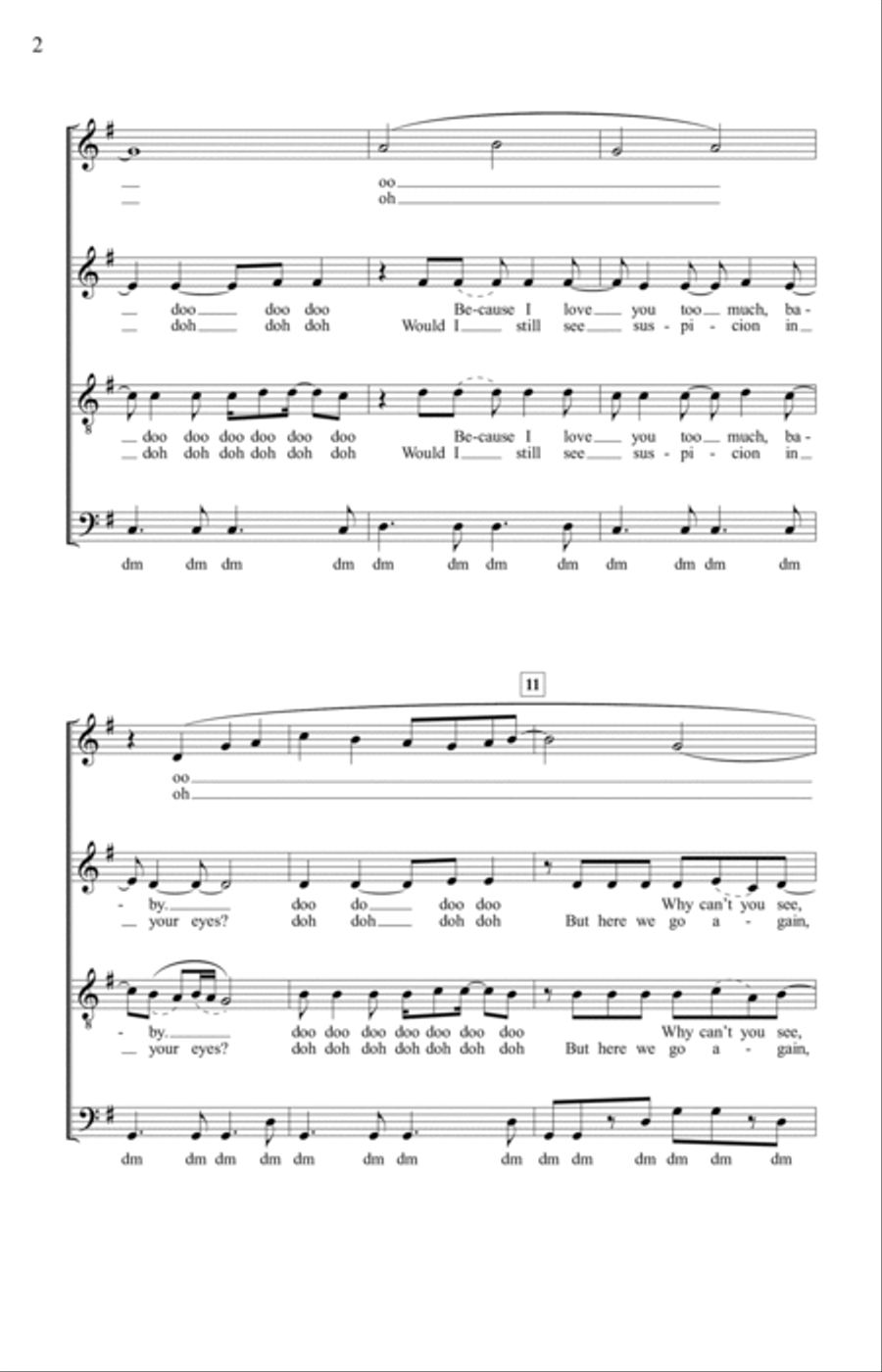 Suspicious Minds (arr. Deke Sharon) 4-Part scores gallery preview page 2