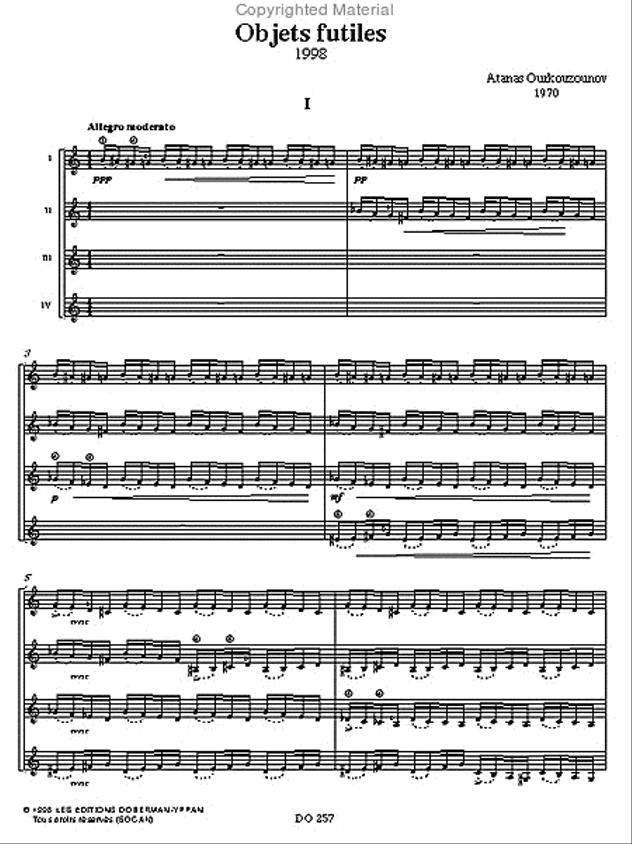 Objets futiles Guitar Ensemble scores gallery preview page 2