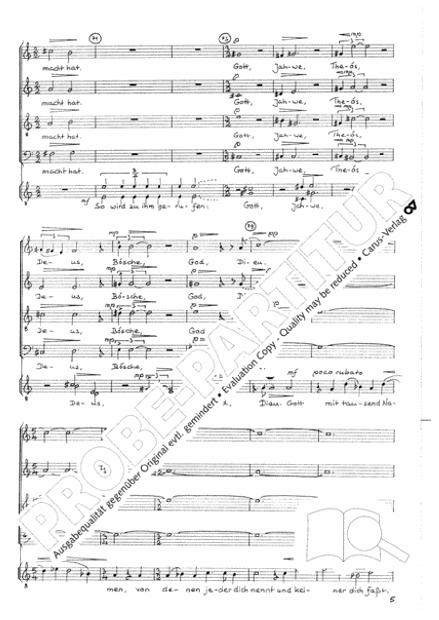 Namen-Gottes-Litanei Mixed Choir scores gallery preview page 6