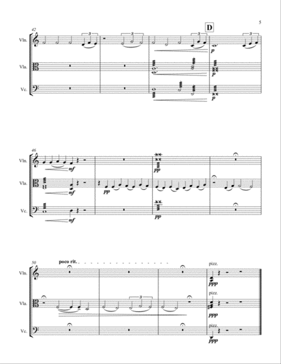 Resurrexi from Easter Mass String Trio scores gallery preview page 5