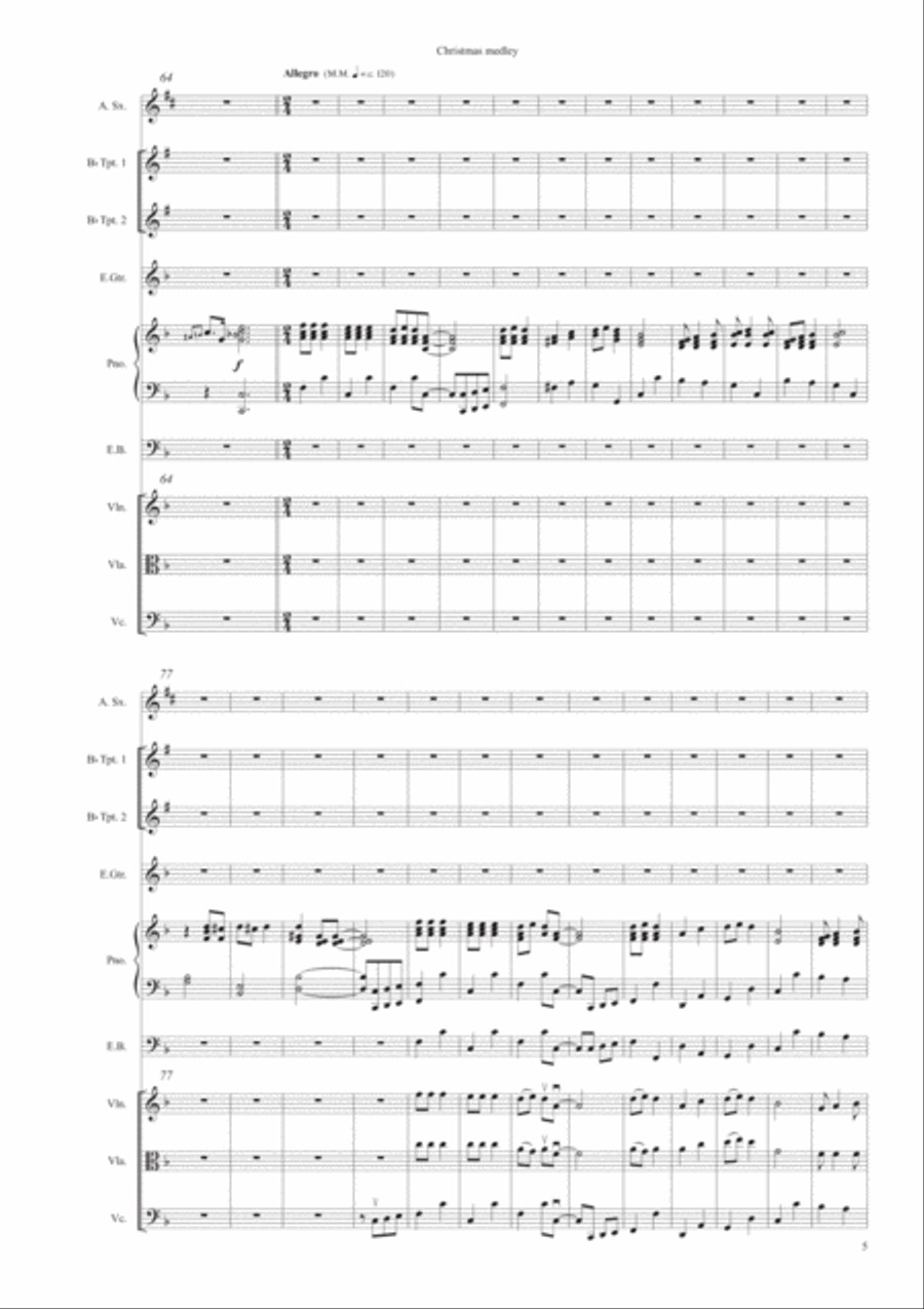 Christmas Medley Christmas Medley Alto Saxophone scores gallery preview page 6