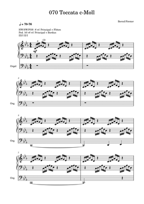 Toccata c-Minor for Pipe Organ / Toccata C-Moll für Orgel