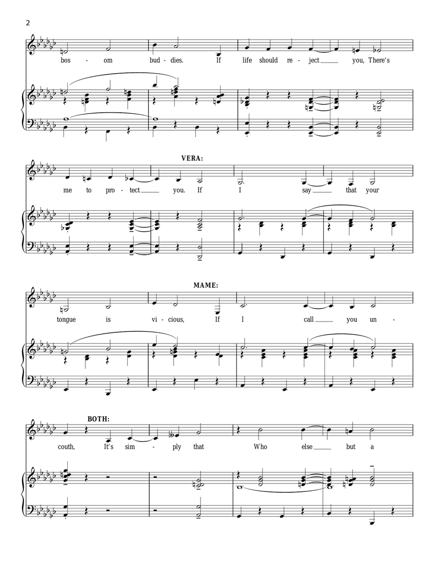Bosom Buddies Bosom Buddies Piano, Vocal scores gallery preview page 2