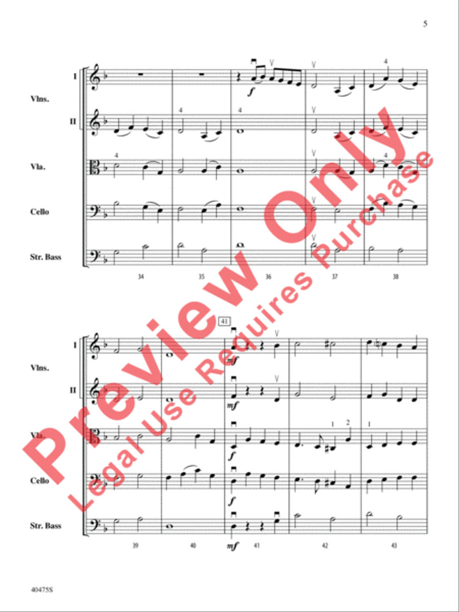 Dove's Vagary String Orchestra scores gallery preview page 6