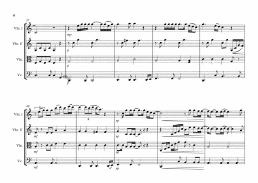 Come What May String Quartet scores gallery preview page 4