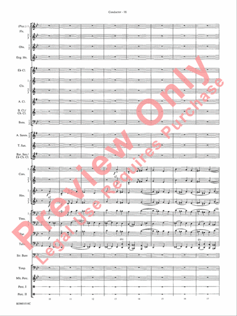 Fanfare and Allegro Concert Band scores gallery preview page 21